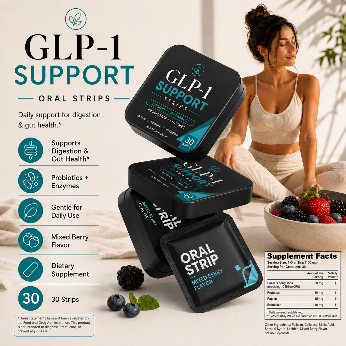 GLP-1 Support - Digestive Strips